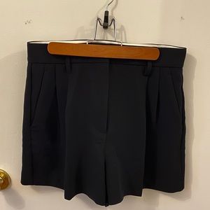 Wilfred by Aritzia Effortless Black Menswear Trouser Shorts